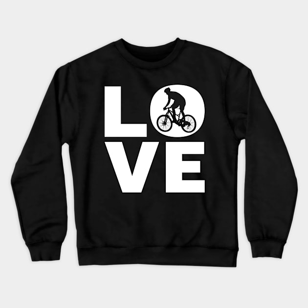 Love Mountain Biking - I Love MTB | Mountain Bikers Gift Crewneck Sweatshirt by OceanRadar